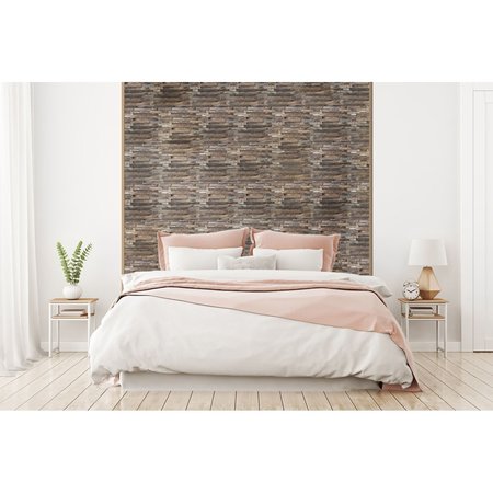 Ekena Millwork Interlocking Boat Wood Mosaic Wall Tile, Natural Finish, 11 7/8"W x 11 7/8"H x 1/2"P WPW12X12INMENA